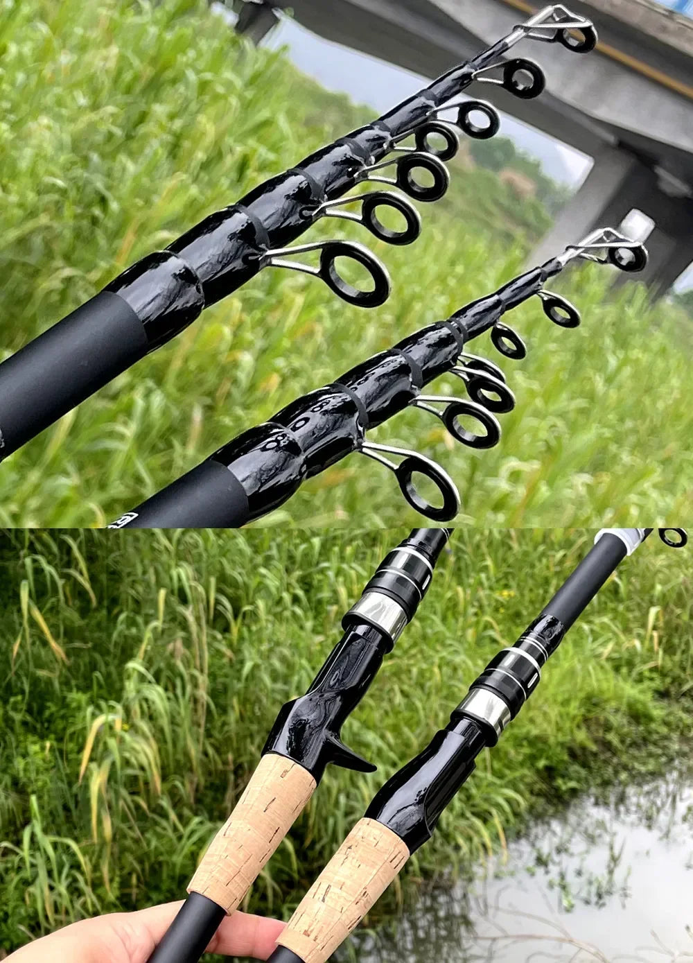 Fishing Rod Combo 1.5-2.4M Lure Fishing Rod and 7.2:1 High Speed Gear RatioMax 8kg Baitcasting Reel Fishing Tackle Pesca The Clovii's Extravaganza!!!