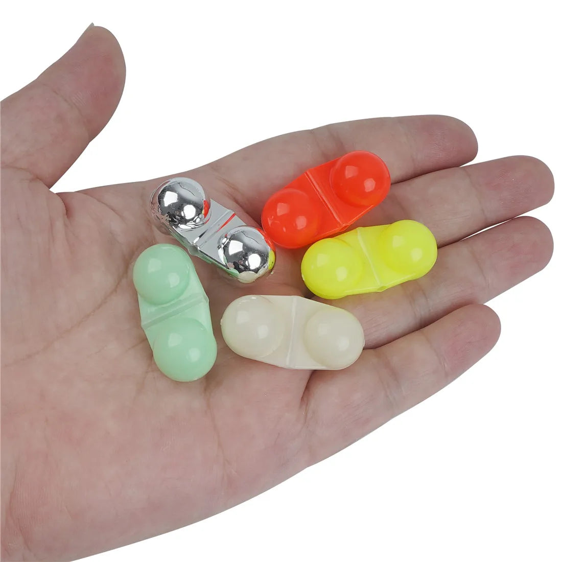 30PCS Fishing Double Rattle Portable ABS Sea Fishing Attractor Bell Beads Catfish Rig Pompano Fishing Accessory for Luring Fish The Clovii's Extravaganza!!!