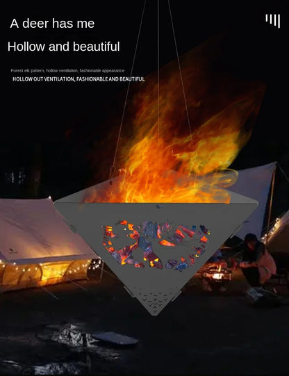 Triangle Bonfire Stove, Barbecue Hanger, Camping Firewood Convenient Tactical Accessories, Survival Equipment, Outdoor Supplies, The Clovii's Extravaganza!!!