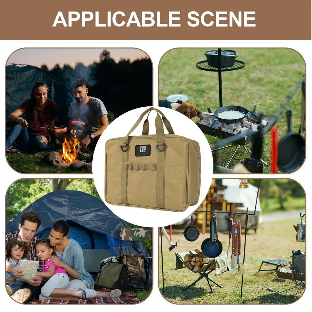 Portable Outdoor Camping Utensil Bag Waterproof Oxford Travel Bag Stove Pouch Cooking Utensils For BBQ Camping Cookware Hiking The Clovii's Extravaganza!!!