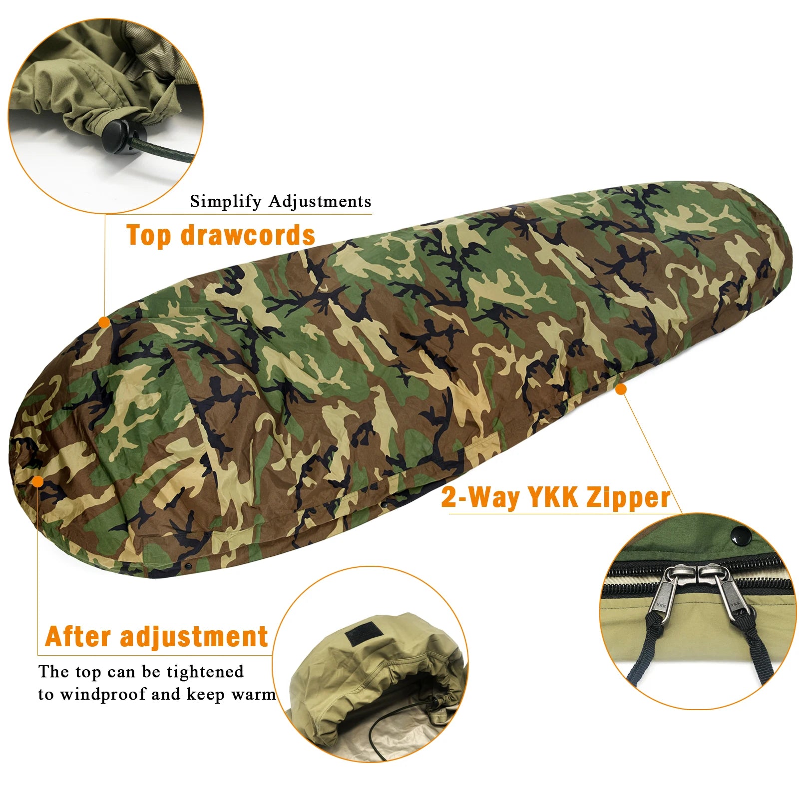 Akmax.cn Bivy Cover Sack for Military Army Modular Sleeping Bags, Multicam Camo/Woodland/UCP The Clovii's Extravaganza!!!