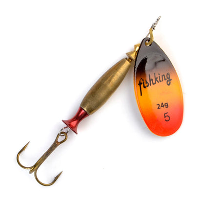 Long Cast Spinner Bait Fishing Lure 4#-18g 5#-24g Rotating Metal Spinbait Spoon Lures pike With Treble Hooks fishing Accessories The Clovii's Extravaganza!!!