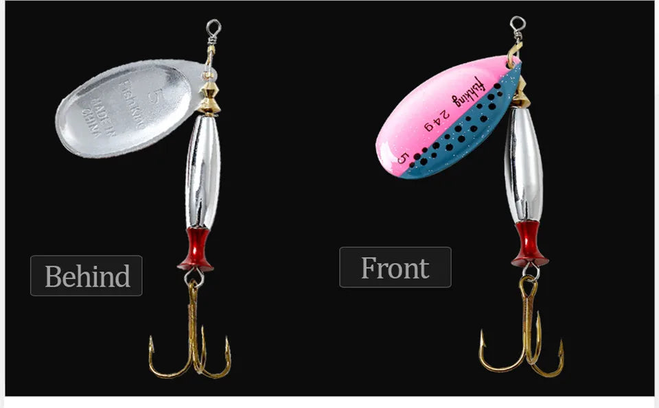 Long Cast Spinner Bait Fishing Lure 4#-18g 5#-24g Rotating Metal Spinbait Spoon Lures pike With Treble Hooks fishing Accessories The Clovii's Extravaganza!!!