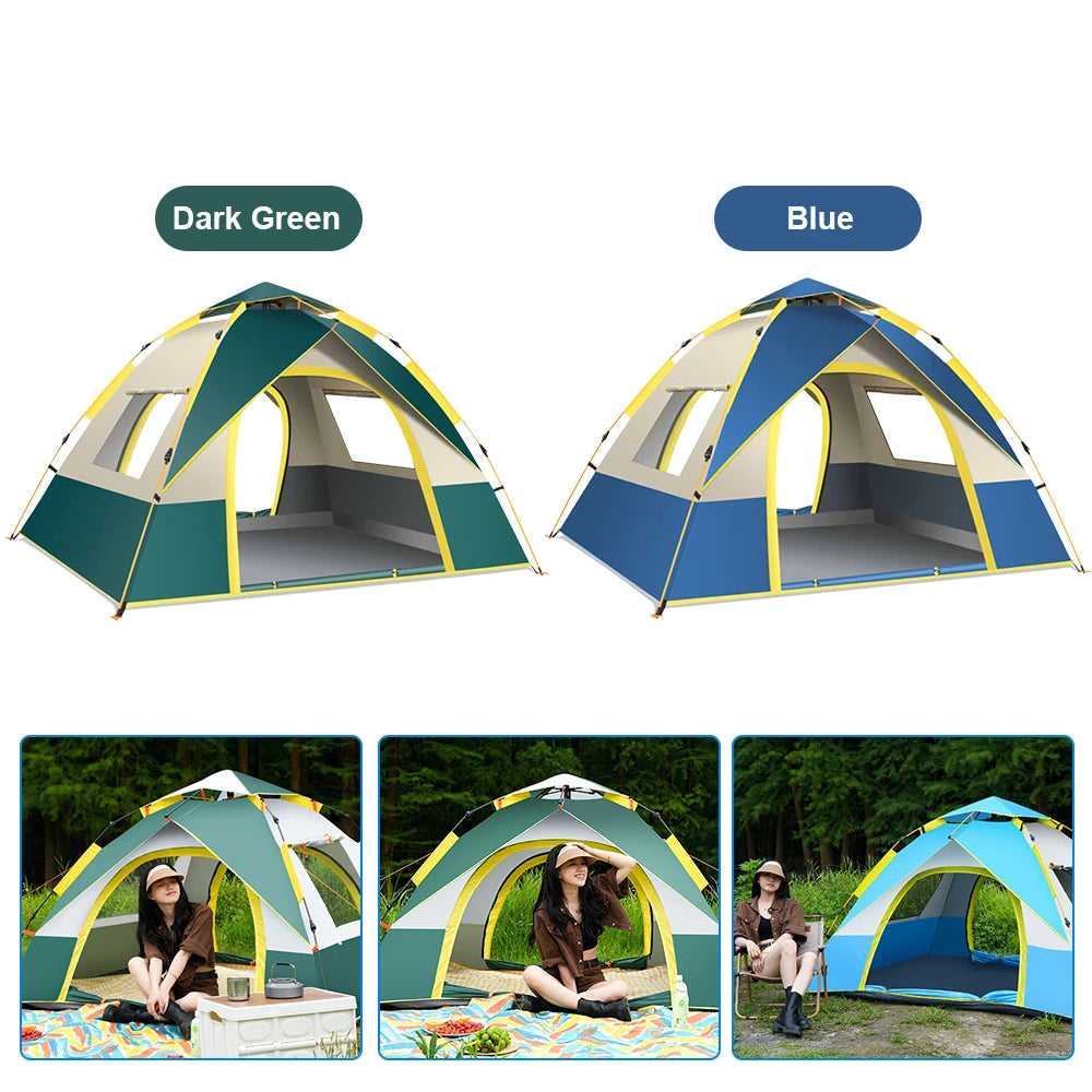 Outdoor Pop up Tent Full-Automatic Instant Unfold Rain-Proof Tent Family Ultralight Portable Dampproof Camping Tents for Tourism The Clovii's Extravaganza!!!