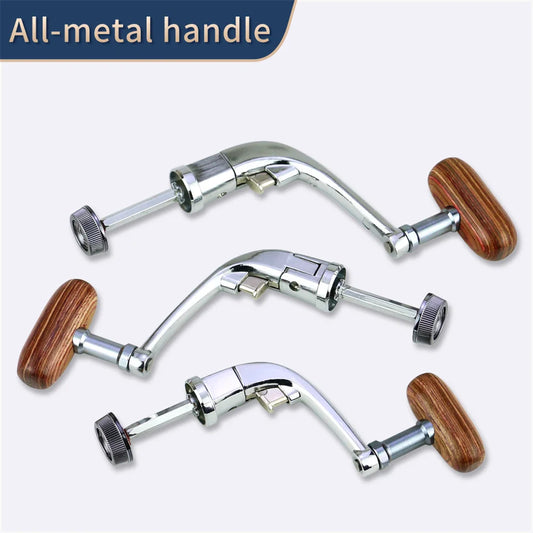 Universal Metal  Handle  Fishing  Reels Crank Rock Arm Fishing Reel Spinning Grip Metal Folding Knob Fishing Tackle Accessories CMBs Fishing and Outdoor Gear