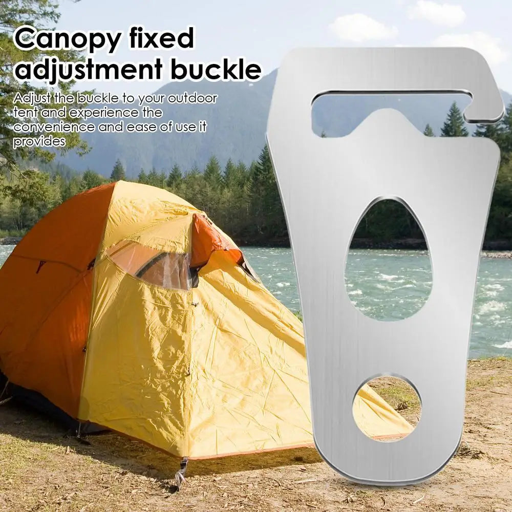 Adjustable Camping Tent Cord Rope Buckle Stainless Steel Rope Tensioner Fastener Kit Outdoor Camping Tents Securing Accessories The Clovii's Extravaganza!!!