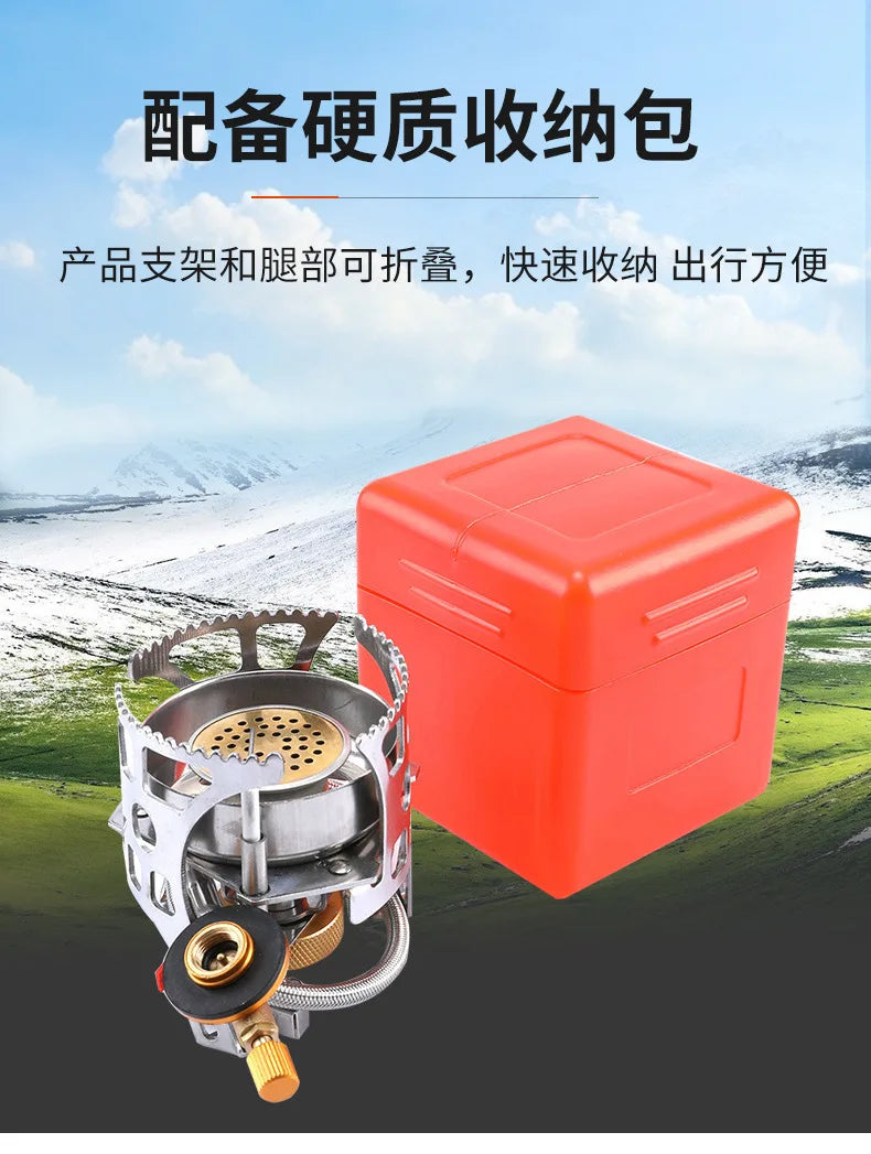 Widesea Camping Tourist Burner 3000W Gas Stove Cookware Portable Furnace Picnic Barbecue Tourism Supplies Outdoor Recreation The Clovii's Extravaganza!!!