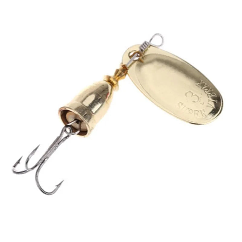 Rotating Spinner Bait with Treble Hook Metal Lure Brass Hard Artificial Spoon Bait Copper Freshwater Creek Trout Fishing Tackle The Clovii's Extravaganza!!!