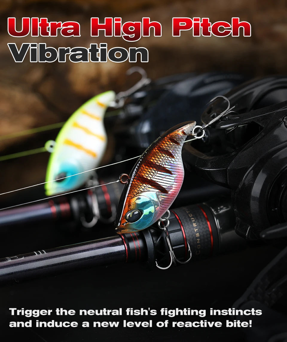 TSURINOYA 50S Vibration TEMPTER 50mm 12.5g Long Casting Sinking Fishing Lure VIB Winter Fishing Lipless Hard Bait For Pike Bass The Clovii's Extravaganza!!!