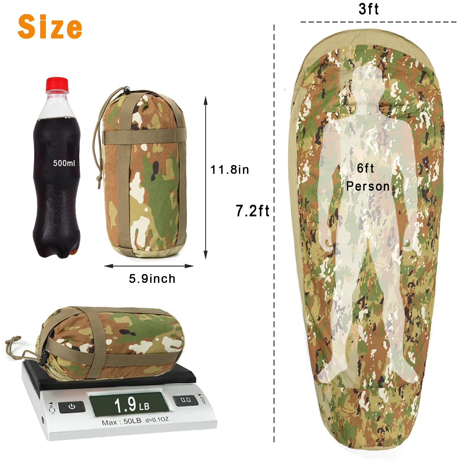 Akmax.cn Bivy Cover Sack for Military Army Modular Sleeping Bags, Multicam Camo/Woodland/UCP The Clovii's Extravaganza!!!