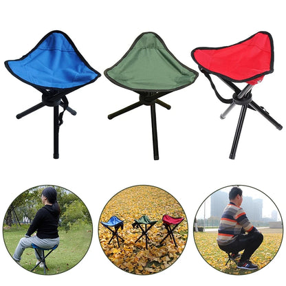 Outdoor Folding Chair Fishing Chair Camping Stools Three-Legged Foldable Chair Hiking Travel Picnic Bench Camping Equipment CMBs Fishing and Outdoor Gear