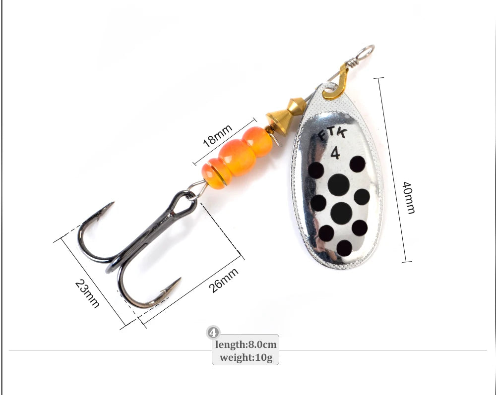 3.9g-15g Metal Spiner Bait Fishing Lure Spinner Fishing Spoon Lure Spinnerbait Hard Artificial Bait Pike Tackle The Clovii's Extravaganza!!!