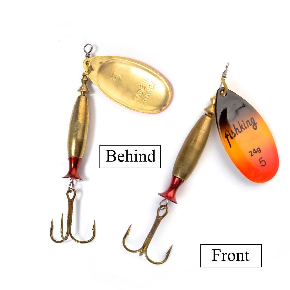 Long Cast Spinner Bait Fishing Lure 4#-18g 5#-24g Rotating Metal Spinbait Spoon Lures pike With Treble Hooks fishing Accessories The Clovii's Extravaganza!!!