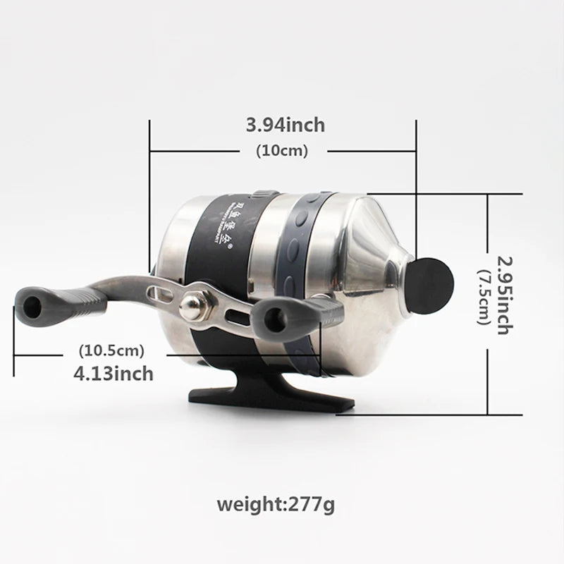 BL25 Long Rod Slingshot Fishing Reel Stainless Steel Closed Rotating Left and Right Hand Fishing Reel Fishing Gear Accessories The Clovii's Extravaganza!!!