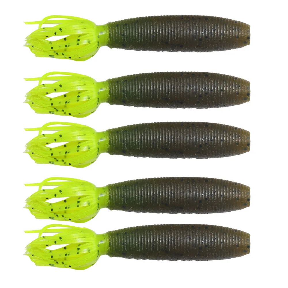 5pcs Soft Fishing Lure 9cm 10g Fat Ika Silicone Swimbait Easy Shiner Shad Worm Artificial Plastic Lures For Bass Perch Pesca Jig The Clovii's Extravaganza!!!