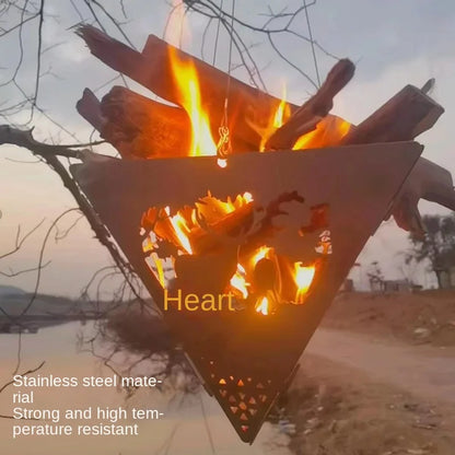 Triangle Bonfire Stove, Barbecue Hanger, Camping Firewood Convenient Tactical Accessories, Survival Equipment, Outdoor Supplies, The Clovii's Extravaganza!!!