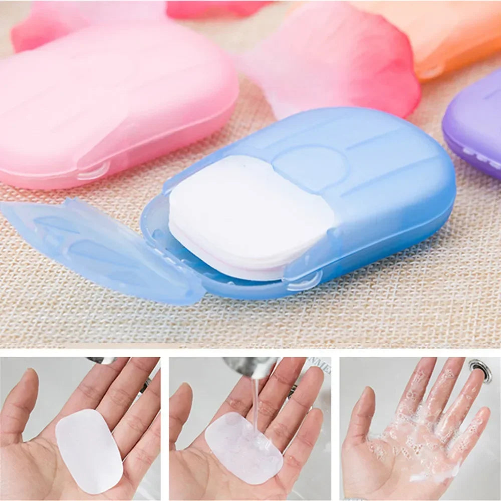 Mini Disposable Paper Soap Travel Portable Outdoor Camping Hand Washing Bath Cleaning Travel Supplies camping equipment CMBs Fishing and Outdoor Gear