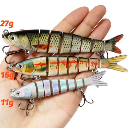 Swimbait 11g 16g 27g Multi Joint Lure Slow Sinking Bionic Fish Swimming Pesca Bass Treble Hook Carp Fishing Tackle Hard Bait The Clovii's Extravaganza!!!