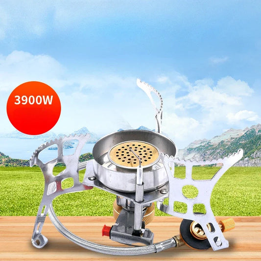 Widesea Camping Tourist Burner 3000W Gas Stove Cookware Portable Furnace Picnic Barbecue Tourism Supplies Outdoor Recreation The Clovii's Extravaganza!!!