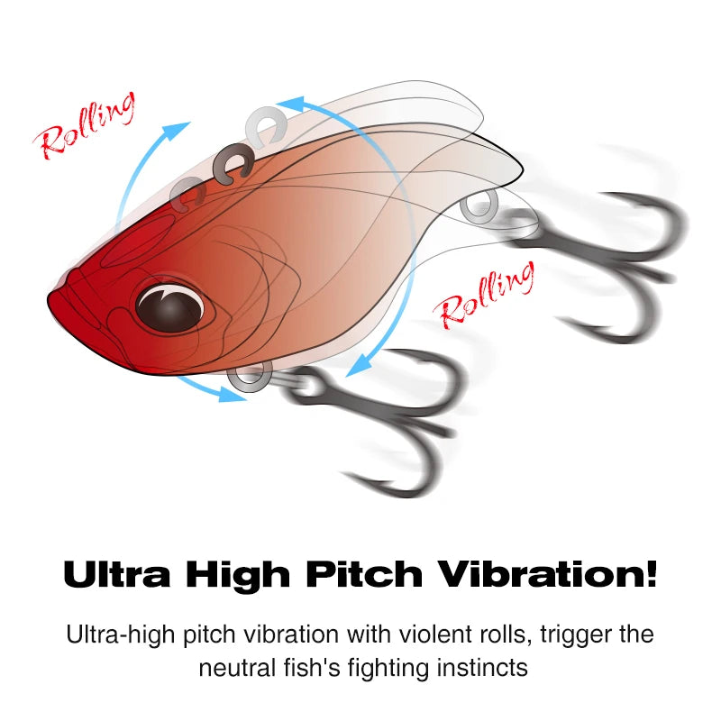 TSURINOYA 50S Vibration TEMPTER 50mm 12.5g Long Casting Sinking Fishing Lure VIB Winter Fishing Lipless Hard Bait For Pike Bass The Clovii's Extravaganza!!!