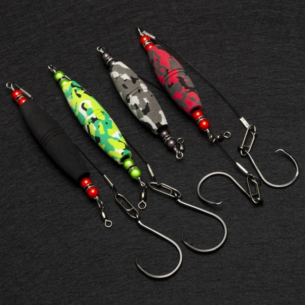 4PCS Catfish Float Rigs with Hook Fishing Bobbers High Buoyancy Catfishing Floats Catfish Rattling Line Float Fishing Tackles The Clovii's Extravaganza!!!