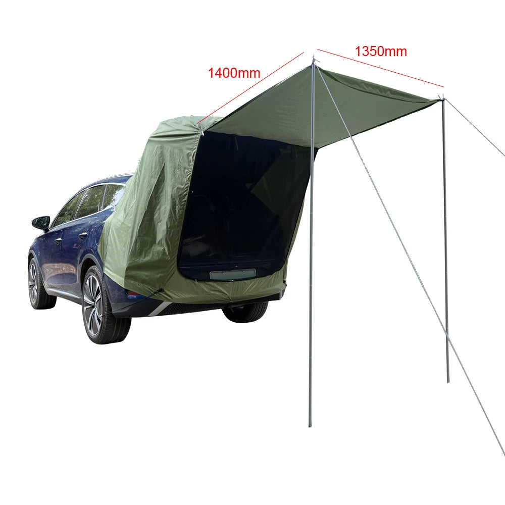 Camping Car Rear Tent Outdoor Car Trunk Tent w Canopy Car Trunk Extension Tent Sunshine-Proof Camping Equipment Travel Supples CMBs Fishing and Outdoor Gear