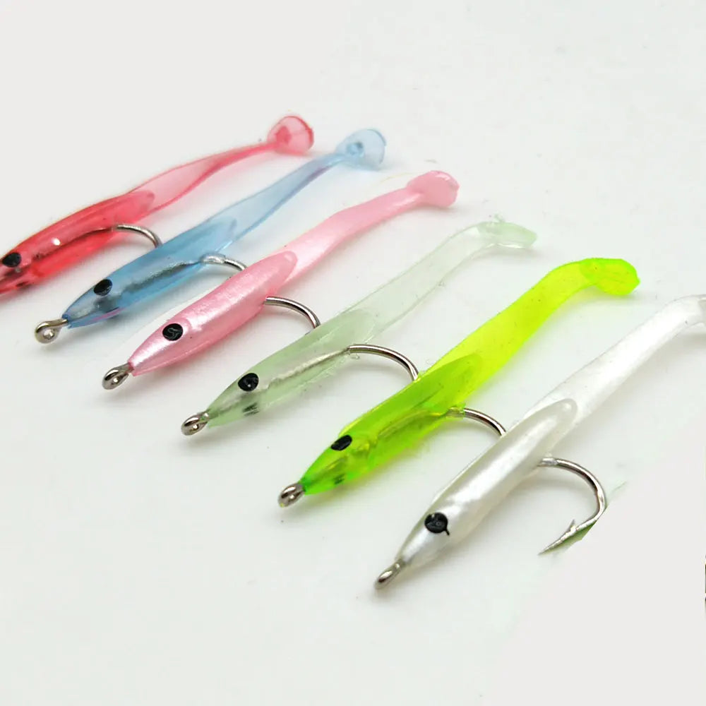 SUNMILE 30pcs Eel Soft Fishing Lure 35mm PescaTackle Wobblers Fish Lures Carp Leurre Souple Soft Baits The Clovii's Extravaganza!!!