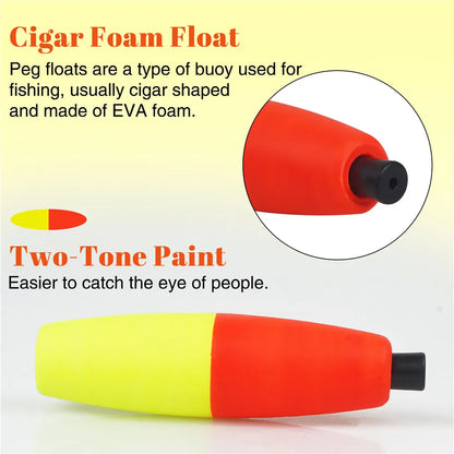 7/14Pcs Fishing Foam Floats catfish Buoy Fishing Bobbers Peg Float Indicator Corks for Catfishing Tackle Fly Fishing Tackle CMBs Fishing and Outdoor Gear