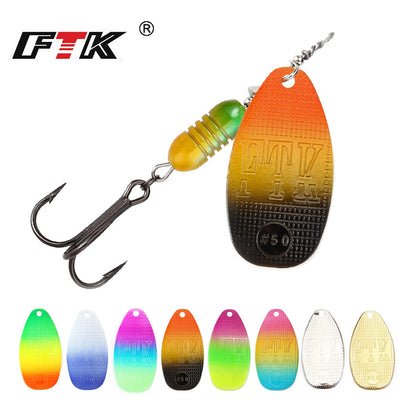 FTK New Spinner Fishing Lure 5.8g/6.3g/10.2/16.9/18.8g Hard Baits With Sharp Hooks Artificial Bait for Bass Fishing Accessories The Clovii's Extravaganza!!!