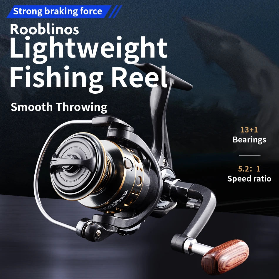 Rooblinos BK Spinning Fishing Reels For Saltwater Freshwater Metal Spool Left/Right Interchangeable Trout Carp Fishing Tackle CMBs Fishing and Outdoor Gear