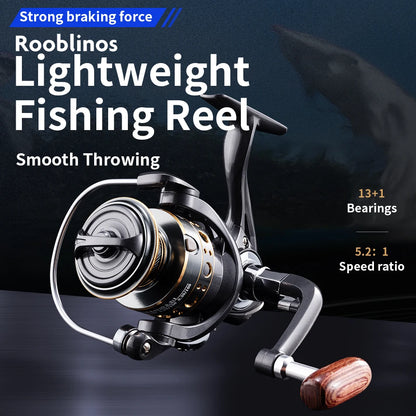 Rooblinos BK Spinning Fishing Reels For Saltwater Freshwater Metal Spool Left/Right Interchangeable Trout Carp Fishing Tackle CMBs Fishing and Outdoor Gear