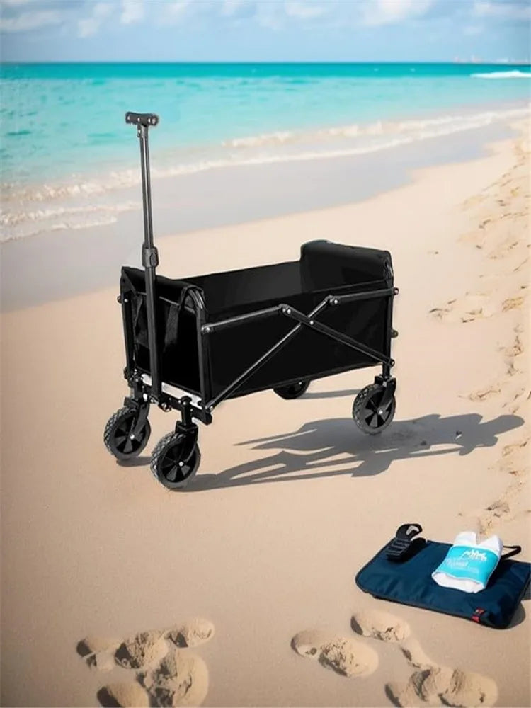 Folding Cart Outdoor Camping Trolley 4L Portable Cart Family Travel Table Garden Beach Trolley Shopping Cart Camping Equipment CMBs Fishing and Outdoor Gear