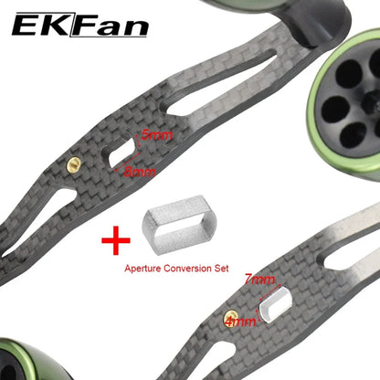 EKfan 130MM 105MM Suitable For DAI&SHI New Carbon Fiber Fishing Handle For Bait Casting Water-drop And Drum-Wheel Jig Reel The Clovii's Extravaganza!!!