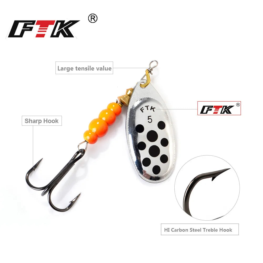 3.9g-15g Metal Spiner Bait Fishing Lure Spinner Fishing Spoon Lure Spinnerbait Hard Artificial Bait Pike Tackle The Clovii's Extravaganza!!!