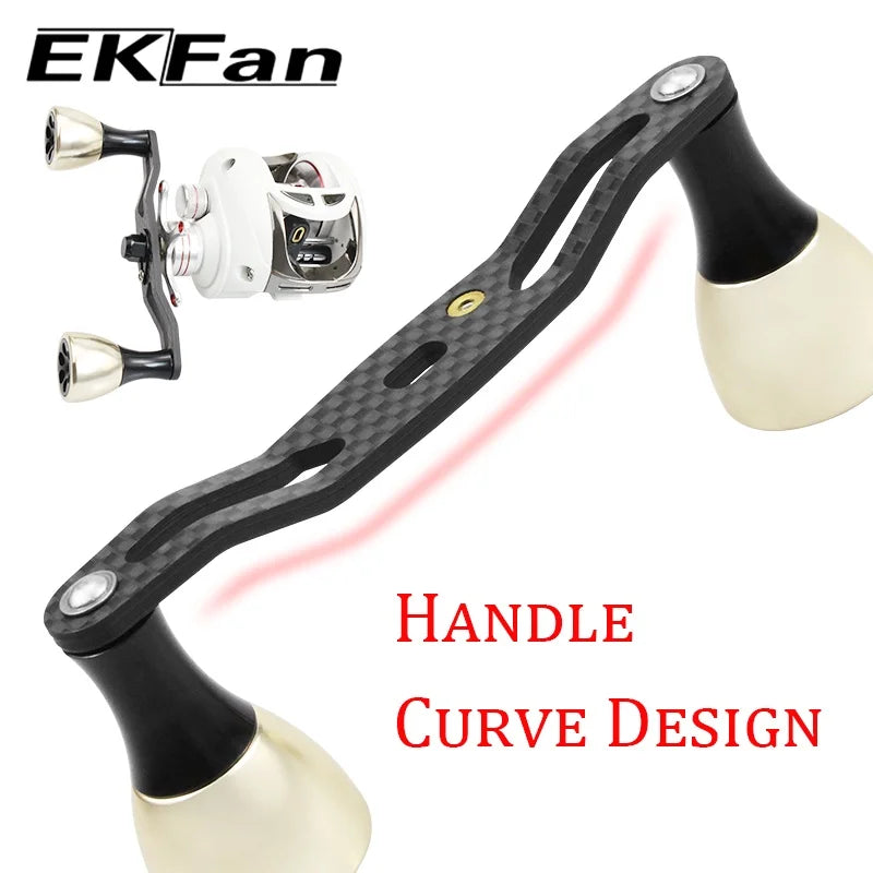 EKfan 130MM 105MM Suitable For DAI&SHI New Carbon Fiber Fishing Handle For Bait Casting Water-drop And Drum-Wheel Jig Reel The Clovii's Extravaganza!!!