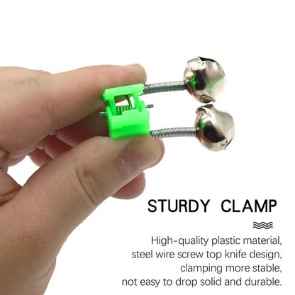 10 Pcs Fishing Accessories Plastic Clip Snap Fish Bells Fishing Rods Special Double Ring Fishing Alarm Bells CMBs Fishing and Outdoor Gear