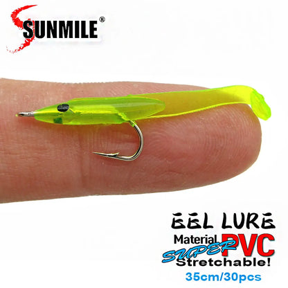 SUNMILE 30pcs Eel Soft Fishing Lure 35mm PescaTackle Wobblers Fish Lures Carp Leurre Souple Soft Baits The Clovii's Extravaganza!!!