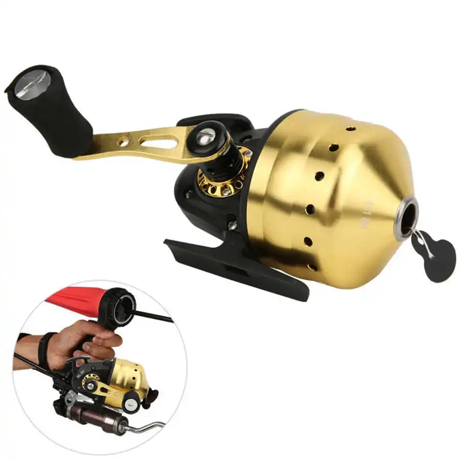 Fishing Reels for Slingshot Shooting Speed Ratio 3.6:1 BL35 Fishing Wheel Closed Metal Outdoor Hunting Fishing Tools CMBs Fishing and Outdoor Gear