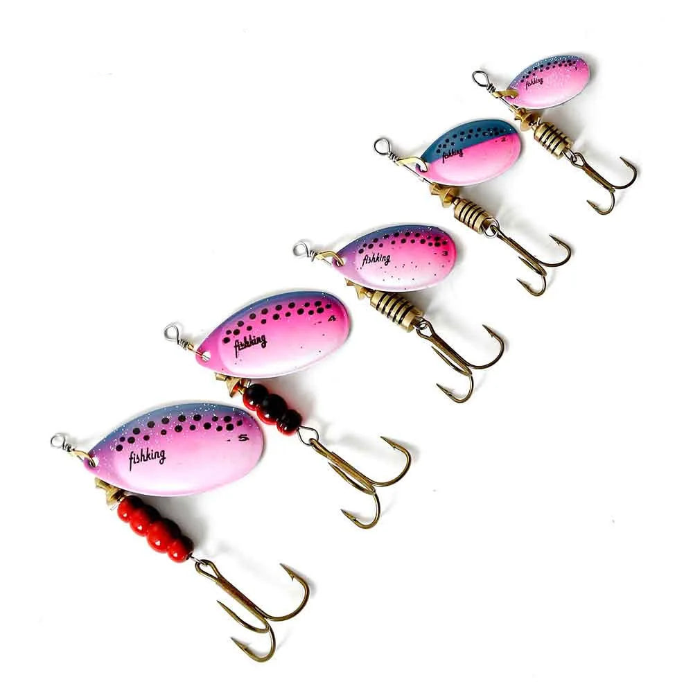 Spinner Bait Fishing Lure 3.9g 4.6g 7.4g 10.8g 15g Rotating Spinners Spoon Lures pike Metal With Treble Hooks Fishing goods The Clovii's Extravaganza!!!