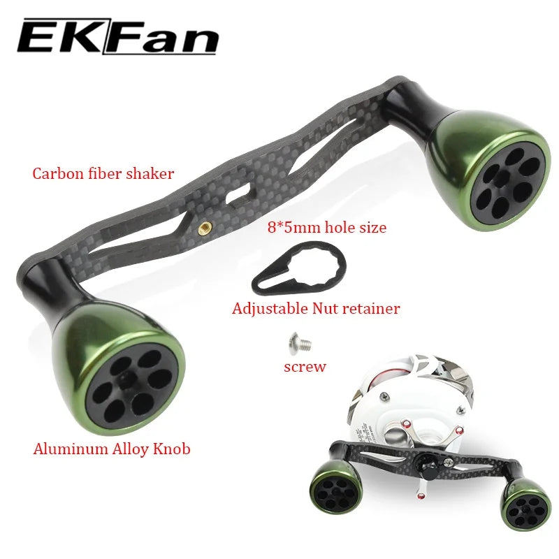 EKfan 130MM 105MM Suitable For DAI&SHI New Carbon Fiber Fishing Handle For Bait Casting Water-drop And Drum-Wheel Jig Reel The Clovii's Extravaganza!!!