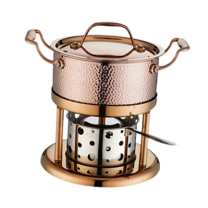 Alcohol Stove Hot Pot Stainless Steel Thick Sturdy Cookware Small Hot Pot Ramen Pot for Camping Restaurants BBQ Picnic Home Use The Clovii's Extravaganza!!!