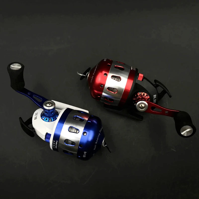 Metal Fishing Boat BL35 Red/blue Shooting Fish Reel Set Speed Ratio 3.6:1 Outdoor Fishing Fish Reel Sling Novice Package The Clovii's Extravaganza!!!