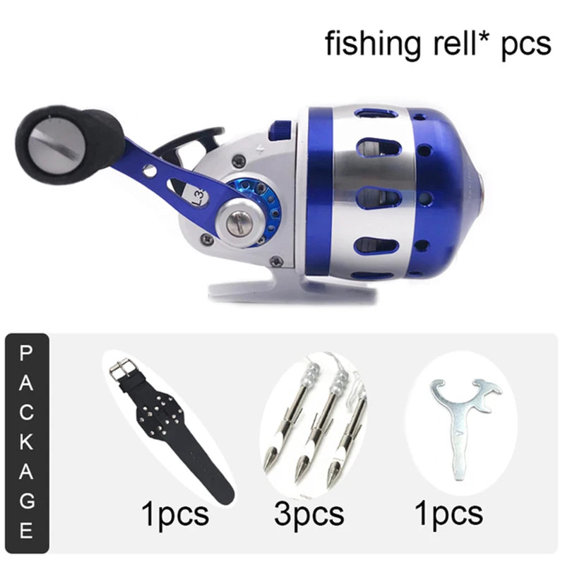 Metal Fishing Boat BL35 Red/blue Shooting Fish Reel Set Speed Ratio 3.6:1 Outdoor Fishing Fish Reel Sling Novice Package The Clovii's Extravaganza!!!