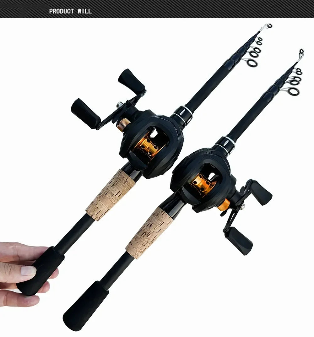 Fishing Rod Combo 1.5-2.4M Lure Fishing Rod and 7.2:1 High Speed Gear RatioMax 8kg Baitcasting Reel Fishing Tackle Pesca The Clovii's Extravaganza!!!