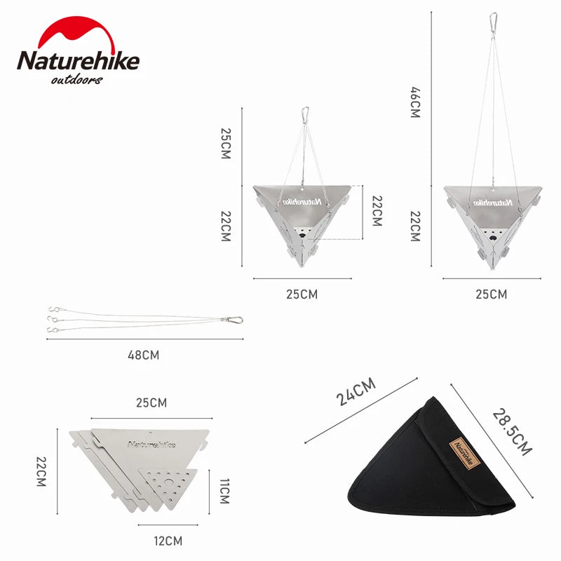 Naturehike Triangular Bonfire Stand Hanger Chain Stove 201 Stainless Steel Ultralight Campfire BBQ Grill Camping Picnic Tools The Clovii's Extravaganza!!!