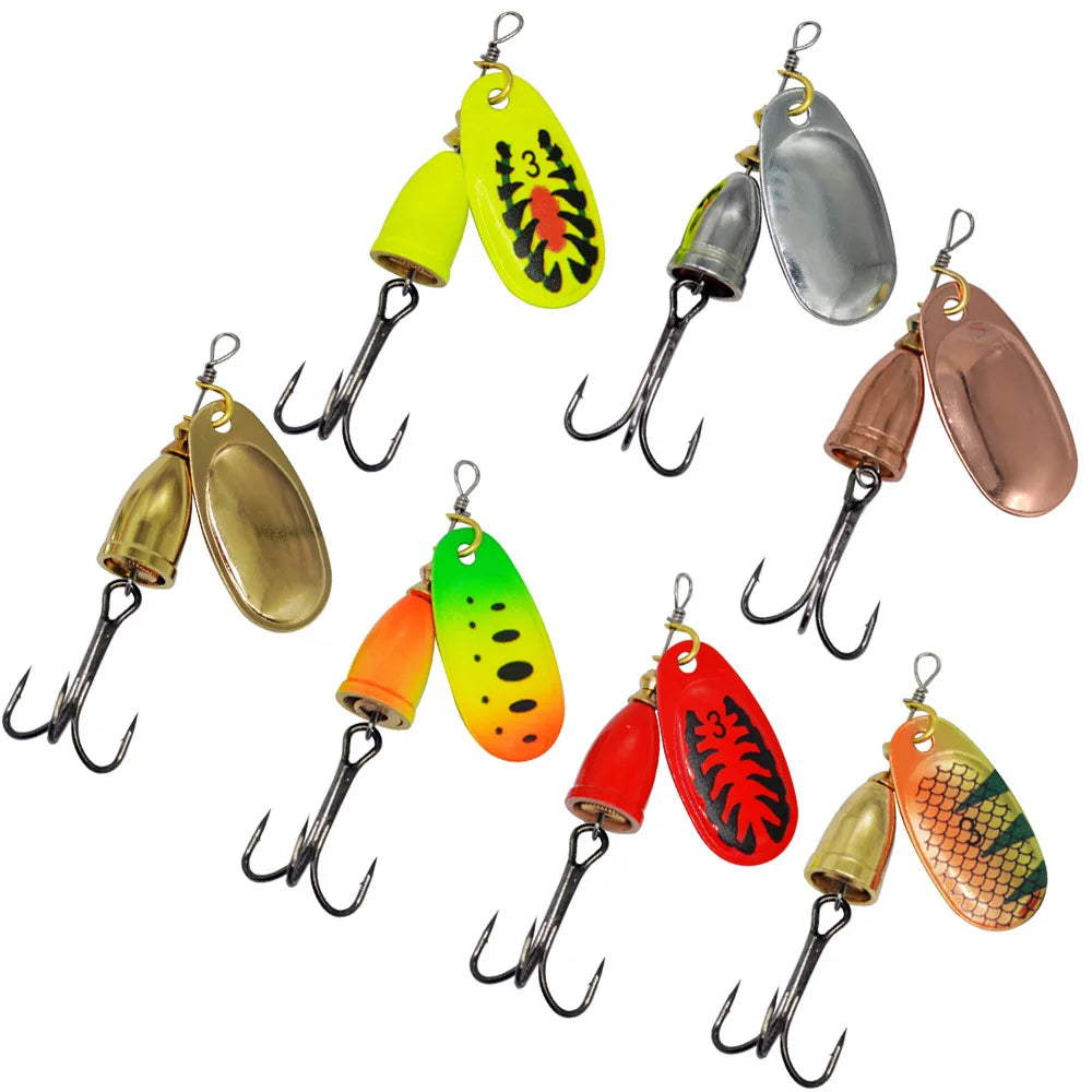 Fishing Lure Spinner Bait Copper Bell Artificial Metal Lures 8g Compound Baits Rotation Sequins  1 Piece SALE The Clovii's Extravaganza!!!