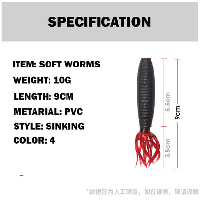 5pcs Soft Fishing Lure 9cm 10g Fat Ika Silicone Swimbait Easy Shiner Shad Worm Artificial Plastic Lures For Bass Perch Pesca Jig The Clovii's Extravaganza!!!