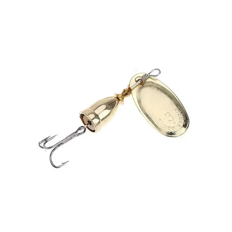 Spoon Shaped Sequin Rotating Spinner Metal Bait Brass Hard Artificial Spoon Bait Copper Freshwater Trout Fishing Tackle The Clovii's Extravaganza!!!