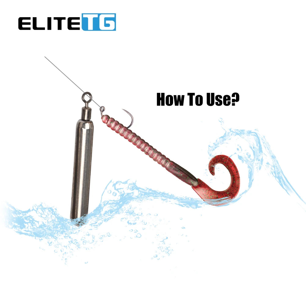 Elite TG Tungsten Skinny Drop Shot Weight 5.3g-14g，Soft Lure Bait Sinker Jika/Carolina/Texas Rig Bass Salmon Tackle Accessories The Clovii's Extravaganza!!!