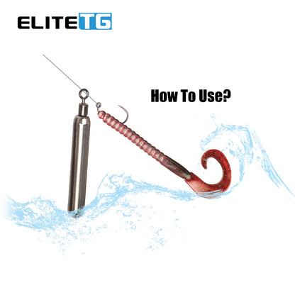 Elite TG Tungsten Skinny Drop Shot Weight 5.3g-14g，Soft Lure Bait Sinker Jika/Carolina/Texas Rig Bass Salmon Tackle Accessories The Clovii's Extravaganza!!!